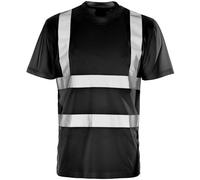 Stormway High Visibility T-Shirt, UV Protected, EN ISO 20471, Breathable Polyester, Hi Vis Workwear, Outdoor & Construction, Black, L.