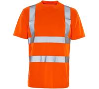 Stormway High Visibility T-Shirt, UV Protected, EN ISO 20471, Breathable Polyester, Hi Vis Workwear, Outdoor & Construction, Orange, S.