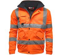 Stormway Mens Waterproof Two Tone Bomber Hi Vis Visibility Hi Vis Standard Safety Work Wear Jacket Orange X-Large