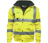 Stormway Mens Waterproof Two Tone Bomber Jacket Hi Vis Visibility Hi Vis Standard Safety Work Wear Yellow XXX-Large