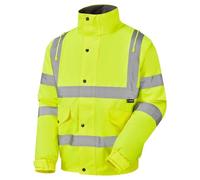 Stormway Mens Waterproof Two Tone Bomber Jacket Hi Vis Visibility Hi Vis Standard Safety Work Wear Yellow XXX-Large