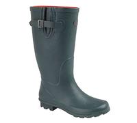 StormWells BLYTHE Womens Rubber Wellington Boots Green/Red