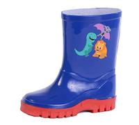 StormWells Boys Dinosaur Wellington Boots (8 UK Child) (Navy)