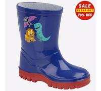 Stormwells Boys Dinosaur Wellington Navy