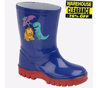 Stormwells Boys Dinosaur Wellington Navy