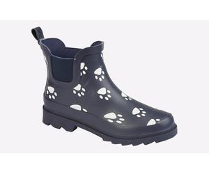 Stormwells Breeze Womens | Wellingtons | Navy Blue/Paw Print | UK Size 3