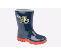 Stormwells Childrens Unisex Digger Wellingtons Kids - Navy - Size UK 6 Infant