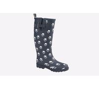 Stormwells Cyclone Wellingtons Womens | Slip On Shoes | Navy Blue/Paw Print | UK Size 5