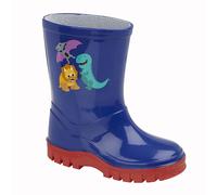 Stormwells Dinosaur Boys' Kids' Dinosaur Print Blue Wellingtons