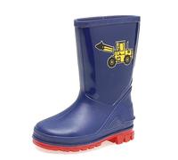 Stormwells Girls' W204 Boots Blue Navy Blue/Red,8 UK