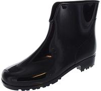 StormWells Ladies Ankle Short Navy Wellington Boots - Navy Blue PVC, Ladies UK 6 / EU 39