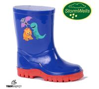 Stormwells New Boys Infants Kids Waterproof Wellies Wellingtons Boots Sizes 3-10