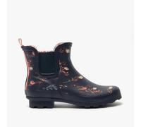 Stormwells RIVER Womens Rubber Ankle Wellington Boots Navy/Floral - UK 5