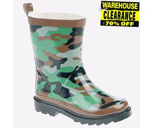 Stormwells Tornado Infant Rainboots Waterproof Wellingtons Camo