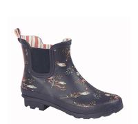 Stormwells W 207 Ladies' Elasticated Gusset Ankle Height Floral Wellingtons