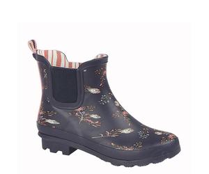 Stormwells W 207 Ladies' Elasticated Gusset Ankle Height Floral Wellingtons