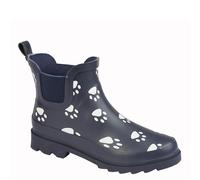 Stormwells W 275 Ladies' Ankle Chelsea Boot Paw Print Wellingtons