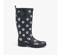 StormWells Wellingtons Cyclone – Slip-On Navy Blue Paw Print – UK Size 5