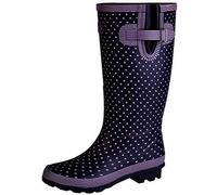 Stormwells Womens/Ladies Polka Dot Wellington Boots (3 UK) (Mauve Polka Dot/Navy)