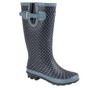 StormWells Women's Polka Dot Wellington Boots in Blue | Size: 8 StormWells Blue 8