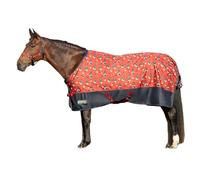 StormX Original 100 Turnout Rug - Thelwell Collection Balancing Act - Red/Navy - 6'3"