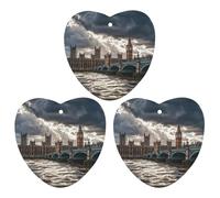 Stormy And Gloomy Weather Car Air Freshener, 3 Pcs Love form Hanging Air Freshener Cards, Long Lasting Fragrance Scented Cards for Car, Home, Office White-style