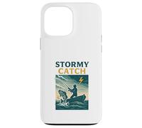 Stormy Catch Night Fishing Scene Case for iPhone 13 Pro Max