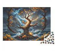 Stormy Dead Tree Jigsaw Puzzle 1000 Piece Recyclable Material Dramatic Fantasy Adult Jigsaws Family Gaming Time Props Interesting Family Game for Women 70x50cm/1000pcs