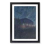 Stormy Night by Eugene Jansson Framed Print | A2 Black Framed Wall Art | Ready to Hang | Modern Landscape Picture | Living Room Bedroom Lounge Office