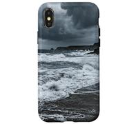 Stormy Ocean Coast Dramatic Sky Rocky Shore Case for iPhone X/XS