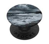Stormy Ocean Coast Dramatic Sky Rocky Shore PopSockets Adhesive PopGrip