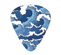 Stormy Sea Print 12 Pcs Guitar Picks Fit Lovers 3 Different Thickness 0.46 0.71 0.96mm