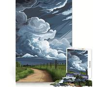 Stormy Sky over Rural Landscape 1000 Piece Jigsaw Puzzles for Adults Sharp Logic Toy Home Leisure Tight Cut Heartfelt Gift 38x52cm