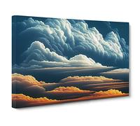 Stormy Sky Vol.5 Canvas Print | Gallery Wrapped 30mm Frame Wall Art | 30x20 inches | Ready to Hang | Contemporary Picture | Living Room Bedroom Lounge Office