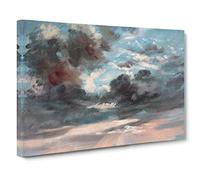 Stormy Sunset By John Constable Canvas Print | Gallery Wrapped 30mm Frame Wall Art | 20x14 inches | Ready to Hang | Classic Landscape Picture | Living Room Bedroom Lounge Office