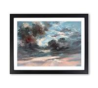 Stormy Sunset By John Constable Classic Painting Framed Print | A3 Black Framed Wall Art | Ready to Hang | Classic Landscape Picture | Living Room Bedroom Lounge Office