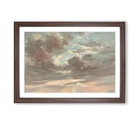 Stormy Sunset by John Constable Framed Print | A2 Walnut Framed Wall Art | Ready to Hang | Modern Landscape Picture | Living Room Bedroom Lounge Office