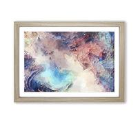 Stormy Times in Abstract Framed Print | A2 Oak Framed Wall Art | Ready to Hang | Abstract Landscape Picture | Living Room Bedroom Lounge Office