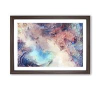 Stormy Times in Abstract Framed Print | A2 Walnut Framed Wall Art | Ready to Hang | Abstract Landscape Picture | Living Room Bedroom Lounge Office