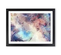 Stormy Times In Abstract Modern Art Framed Wall Art Print, Ready to Hang Picture for Living Room Bedroom Home Office Décor, Black A2 (64 x 46 cm)