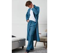British Boxers Men's Brushed Cotton Dressing Gown - Stornoway Herringbone - LARGE