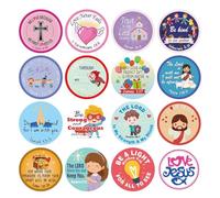 Storrianne Christian Bible Stickers for Kids,1000Pcs 1 Inch Adhesive Jesus Stickers Christian Scripture Quotes for Church Activities, Sunday School Supplies