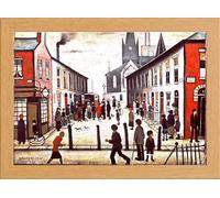 stortvalley Lowry Matchstick Men Print in Glass Fronted 10" x 13.5" Frame (FEVER VAN)