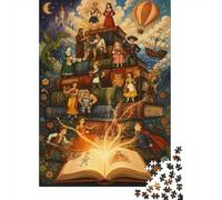 Story Books 1000 Pieces Mini Jigsaw Puzzle for Adults | 52x38cm Cardboard, Living Room Decor, Premium Craftsmanship, Birthday Gift, Mind Relaxation