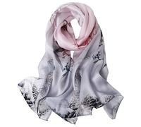 STORY OF SHANGHAI Womens 100% Natural Mulberry Silk Scarf Multi-use Scarves for Ladies,Pastel Ink Gradation