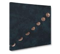 Story of the Moon Canvas Print | Gallery Wrapped 30mm Frame Wall Art | 20x20 inches | Ready to Hang | Modern Space Picture | Living Room Bedroom Lounge Office