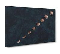 Story of the Moon Canvas Print | Gallery Wrapped 30mm Frame Wall Art | 30x20 inches | Ready to Hang | Modern Space Picture | Living Room Bedroom Lounge Office