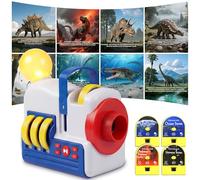 Story Projector with 4 Science Cartridges,Story Machine HD Starter Pack with 9 Sleep Sounds 5 Night Light & White Noise,4 Hour Auto Shut Off,Audio Projector Toy Gift for Kids Ages 3+