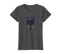 Story Teller Magical Book Quill Literary T-Shirt, Women, Dark Heather Grey, S