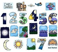 Story Time Felts Days of Creation 23 PRECUT Felt Figure for Bible Felt/Flannel Board Stories Story Set Plus Lesson Guide and Coloring Pages